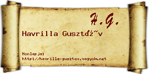 Havrilla Gusztáv névjegykártya