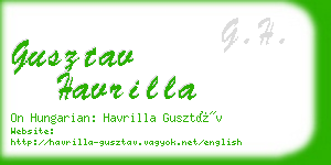 gusztav havrilla business card